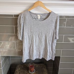 H&M gray puff sleeve top